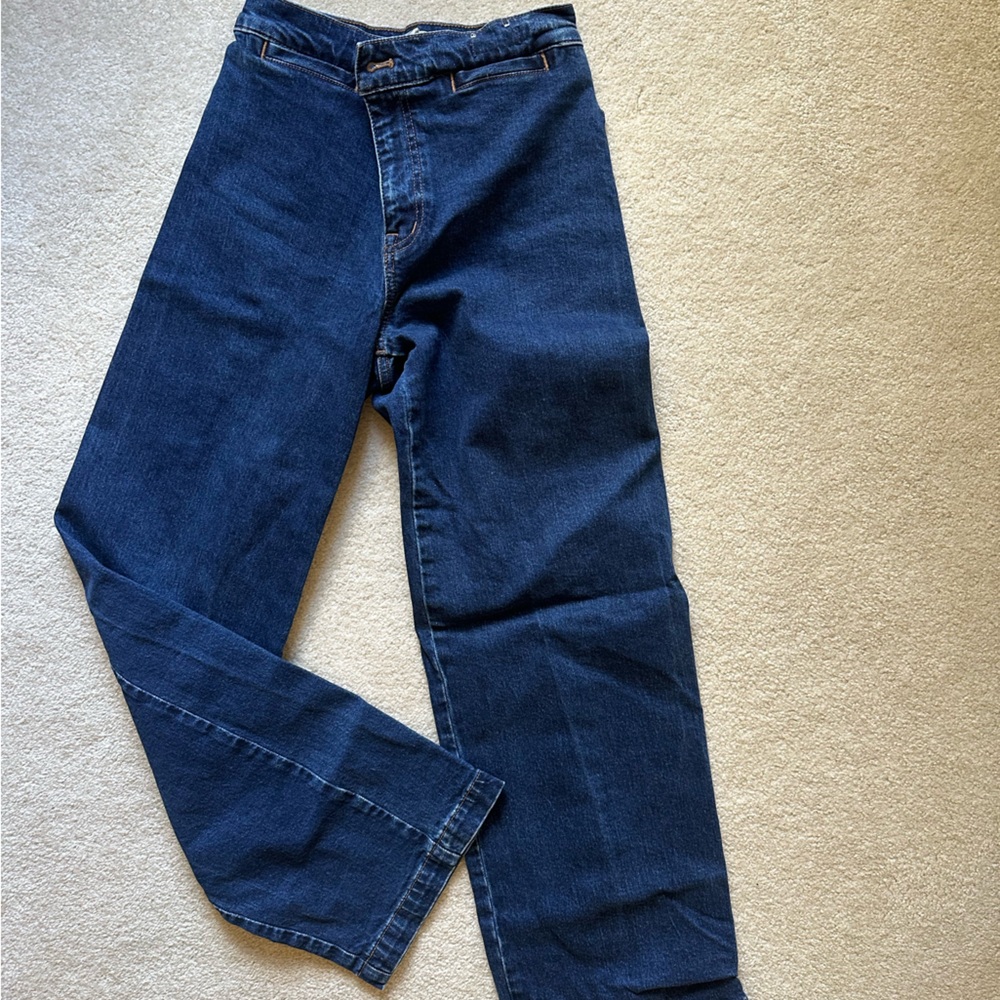 Women’s Madewell Emmet Wide leg dark blue jeans